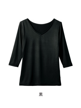 CK-MZ50183 インナーTシャツ（7.2分袖/女性用）拡大画像 黒